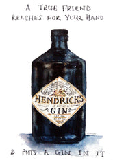 Drinks Gin - Hendricks Two Unframed